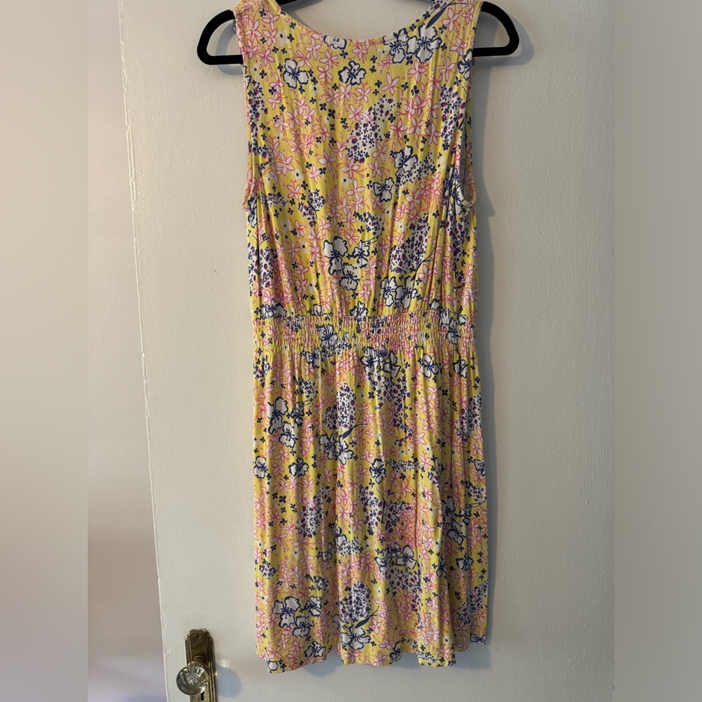 LILLY PULITZER Butterfly Lady Bug Floral Faux Wrap Dress (Size XL) - Picture 5 of 5
